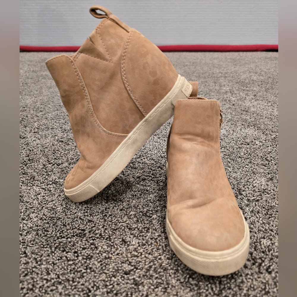 Vince Tan Wedge Sneakers